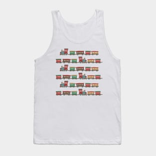 Cartoon Christmas Train Tank Top